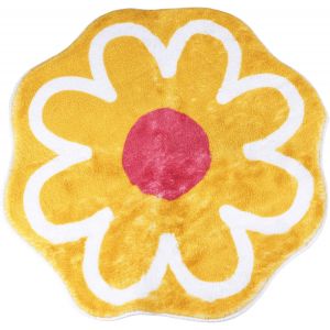KAL-Tapis De Bain À Fleurs 60 X 60 Cm - Doux Et Antidérapant - Lavable - Pour Baignoire, Chambre À Coucher, Sols, Chambre D'Enfant, Entrée - Neuf