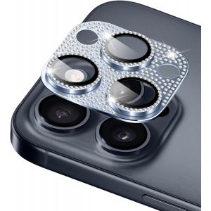 Kal-Cam&eacute;ra Protecteur Compatible Avec Iphone 15 Pro/Iphone 15 Pro Max, [Ultra Hd] [ 9h Duret&eacute; ] Anti Rayures Verre Tremp&eacute; Diamant Cam&eacute;ra Coque Cover Pour Iphone 15 Pro/Iphone 15 Pro Max, Bleu - Neuf