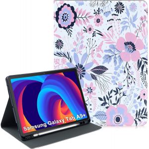 Kal-Coque Pour Samsung Galaxy Tab A9 Plus/Galaxy Tab A9 + 11 Pouces 2023 Sm-X210/X215/X216 Protection Ultra Fin En Housse Cuir Pu Support Fonction Et Porte-Pencil Etui Tablette Verveine - Neuf