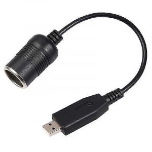 Contrôleur filaire convertisseur adaptateur port USB vers prise allume-voiture 12V câble d'alimentation femelle pour alimentation B - Neuf