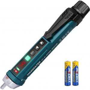 Contactless Voltage Detector, AC1 Adjustable Sensitivity/LCD Screen/LED Flashlight/Dual Range 12V/48V-1000V - Neuf