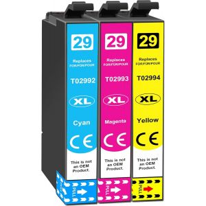 29XL Couleur Cartouches d'encre pour Epson 29 XL Compatible avec Epson Expression Home XP-235 XP-245 XP-345 XP-255 XP-247 XP-332 XP-335 XP-432 (Pack de 3) - Neuf