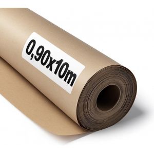 Mevronisshop-Papier Kraft Brun 70 G/M&sup2; &iquest; 0,90&times;10 M &iquest; 1 Rouleau &iquest; Emballage, Diy & D&eacute;coration &iquest; R&eacute;sistant D&eacute;chirure &iquest; Compatible Acrylique & Huile - Neuf