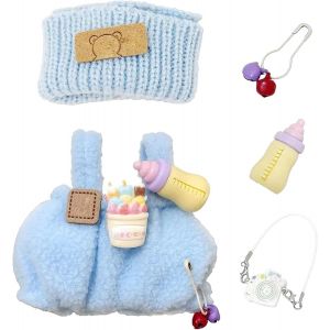 3 Pcs Outfit Set pour poup&eacute;es Labubu de 17cmComprend Chapeau + Pull + Accessoire de cam&eacute;raAccessoires de v&ecirc;tements en Peluche MignonsConvient pour poup&eacute;e de 17cm (Rose) - Neuf