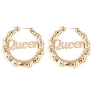 Mignon Simple Grand Alliage Cercle Lettre Tempérament Longues Boucles D¿Oreilles Etudiant Studs - Neuf