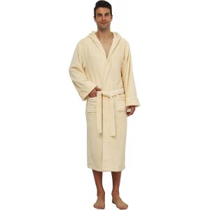 Peignoir Pour Homme Et Femme,Avec Capuche Et Poches Plaquées,Polaire Corail Extra Douce,Absorbant Et À Séchage Rapide,Facile À Câliner - Neuf