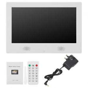 Cadre photo numerique HD 10 pouces, resolution 1024 x 600, compatible MP3/MP4/lecture d'images, prise 100 V/240 V (UK) - Neuf