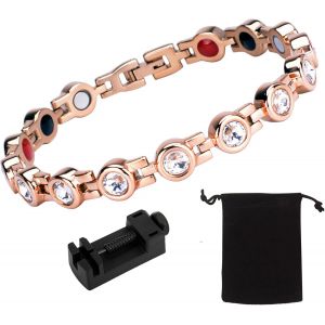 Eryi-Bracelet Femme Aimanté Magnétique Acier Inoxydable Avec Outil De Réglage - Neuf