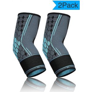 Bandage De Coude Tennis 1 Paire De Bandage Avec Fermeture Velcro Respirant Pour Les Hommes Et Les Femmes Pour Le Sport - Neuf
