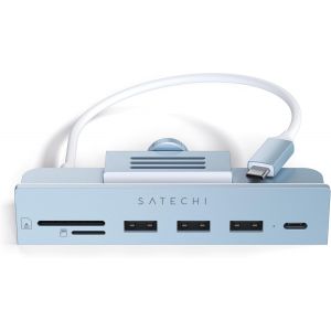 NAERYUT-Hub Usb C À Pince Pour Imac Avec Usb-C Données,3X Usb-A 3.0,Lecteurs Micro/Sd Pour Apple Studio Display Et Imac M1 2021,24 Pouces,Incompatible Imac 2020 Et Modèles Antérieurs-Bleu - Neuf