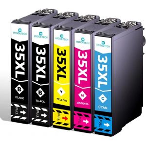 ERYI-35Xl Cartouches D'Encre Compatibles Pour Epson 35Xl Cartouches D'Encre Compatibles Avec Epson Workforce Pro Wf-4720Dwf Wf-4725Dwf Wf-4730Dtwf Wf-4740Dtwf (2 Noir, Cyan, Magenta, Jaune) - Neuf