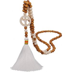 Kal-Mala Collier De Perles Pour Femme Avec Pendentif En Perles Blanches Et Turquoise - Fait À La Main - Unisexe - Accessoires Vestimentaires - Neuf