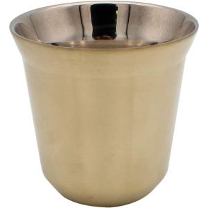 TIANYI-Tasse À Café Tasses À Espresso En Acier Inoxydable Paroi Double Isolé Thermiquement Capsule Or Clair - Neuf