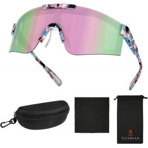 Lunettes De Soleil De Velo Pour Hommes Et Femmes - Lunette Vitesse Polaris&eacute;es Avec Protection Uv400 Et Coupe-Vent - Lunette De Soleil Ski L&eacute;g&egrave;res Pour Le Cyclisme, La Randonn&eacute;e Et La P&ecirc;che[Z305] - Neuf
