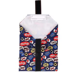 Emballage Lavable Pour Petit-D&eacute;jeuner Motif Illustr&eacute; Fermeture &Agrave; Scratch 44&times;35cm Mickey Mouse Bleu - Neuf