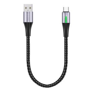 C&acirc;ble De Charge Usb C 60 W 0,3 M 3 A Type C Charge Rapide Tress&eacute; Usb A Vers Usb-C Indicateur Lumineux Led C&acirc;ble De Charge De T&eacute;l&eacute;phone Pour Ipad 2024, Iphone 16/15 Pro, S25 S24 Ult[CAB9161539] - Neuf