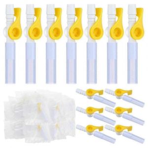 Lot de 15 valves de cathéter pour drainage urinaire avec bords lisses et tubes en silicone - Neuf