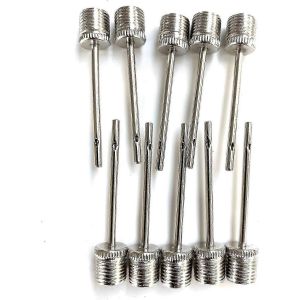 10 Pcs Aiguille De Pompe En Acier Inoxydable | Aiguille De Gonflage De Ballon Avec Trous Latéraux Pour Gonfler Des Ballons De Sport,Basket-Ball,Football,Netball - Neuf