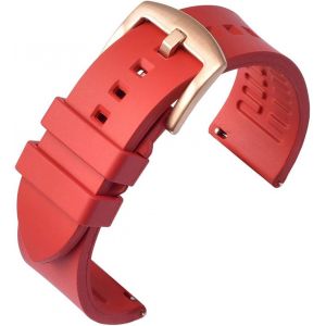 KAL-Bracelet De Montre De Sport, Bracelet De Remplacement De Bande De Montre &Agrave; D&eacute;gagement Rapide En Caoutchouc Fluor&eacute; Fkm Pour Montre De Sport 19Mm 20Mm 21Mm 22Mm 24Mm For Men Women - Neuf