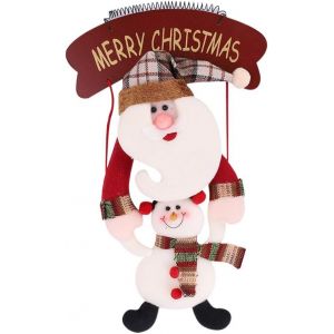 No&euml;l, Pendaison Porte Des Ornements, Poup&eacute;e De No&euml;l Plaques De Joyeux No&euml;l De La Pendaison D&eacute;corations - Neuf