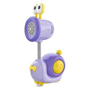 Machine À Bulles D'escargot Rechargeable Automatique Pour Garçons Et Filles, Cadeau 3+, Pistolet À Bulles Avec Lumière, Baguette À Bulles Fantaisie Avec Recharge À Bulles - Neuf