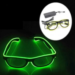 Lunettes Led Lumineuses Fantaisie Lunettes Lumineuses Contrôle De La Batterie Avec 4 Modes Réglables El Fil Néon - Neuf