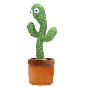 Jouet imitant le cactus dansant et parlant, jouet cactus ensoleillé parlant et chantant, 120 chansons pour bébé, 15 secondes, enregistrez votre son, chantez, dansez, enregistrez et LED - Neuf