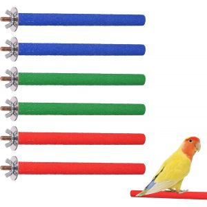 Chenquansarl-Lot De 6 Perchoirs En Bois Pour Perroquet - Perchoirs Pour Cage À O Aux - 20 Cm - Neuf