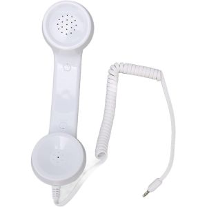 Récepteur de Téléphone Rétro Combiné Rétro,Récepteur D'appel Téléphonique Filaire Vintage Anti-rayonnement avec Prise Casque 3,5 Mm Combiné de Téléphone Portable pour Téléphones.[U173] - Neuf