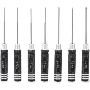 Lot De 7 Tournevis Hexagonal,Kit D'outils Rc,Pour Modèles D'hélicoptères,Drone De Bateau De Voiture Rc,0.9mm 1.27mm 1.3mm 1.5mm 2.0mm 2.5mm 3.0mm-Marque Générale - Neuf