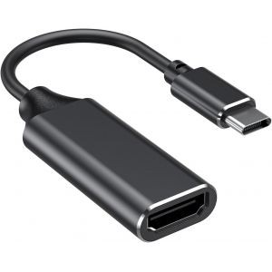 KALANKA-Adaptateur USB C vers HDMI 4K pour Mac OS, Adaptateur Type-C vers HDMI [Thunderbolt 3], Compatible avec MacBook Pro 2019/2018/2017, MacBook Air, Galaxy, Dell XPS, Pixelbook, Microsoft et Plus - Neuf