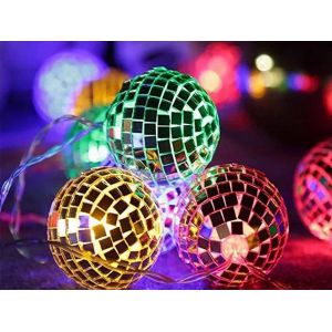 Guirlande Lumineuse Led Multicolore &Agrave; Boules Miroir De 3 M Pour La D&eacute;coration Int&eacute;rieure Et Ext&eacute;rieure - Neuf