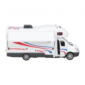 Jouet De Camping-Car A L'echelle 1/32, Coque En Alliage, Fonction D'eclairage Sonore, Jouet Educatif A Tirer Pour Les Enfants De Plus De 6 Ans - Neuf
