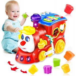 Ulteronixshop-Jouet Enfant 1 an Garcon Fille Train Rouge Jouet Bebe 6 9 12 18 Mois avec Musique/Lumi&egrave;re Jouet Rampants B&eacute;b&eacute; Cadeau Enfant 1 Ans Jouet &eacute;ducatif 1 2 3 4 Ans Gar&ccedil;on Fille Cadeau d'annive - Neuf