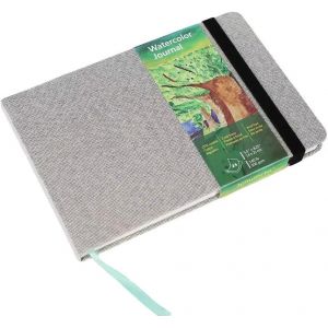 Journal Aquarelle, 300 G/M², 14 X 21 Cm, Papier 25 % Coton, Presse À Froid, 24 Feuilles, Sans Acide, Carnet De Croquis En Papier Aquarelle Pour Une Utilisation Comme Bloc De Support Mixte - Neuf