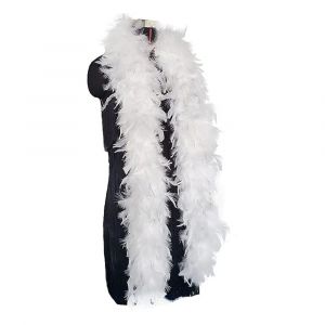 (Blanc)180cm 60g De Boa En Plumes Pour Le Bricolage De L'artisanat,De La F&ecirc;te De La Danse Habiller, Halloween D&eacute;coration - Neuf