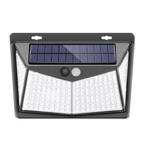 Lampe Solaire &Agrave; D&eacute;tecteur De Mouvement Pir Avec 208 Led Pour La S&eacute;curit&eacute; Et L'&eacute;clairage Ext&eacute;rieurs - Neuf