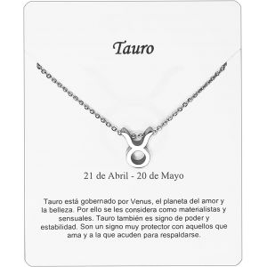 Trahoo-Collier Signe Du Zodiaque En Acier Inoxydable Belle Carte Signification Signe Du Zodiaque Pendentif Horoscope Pour Femme Ou Homme Cadeau Anniversaire - Neuf