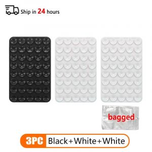 Ventouse En Silicone Double Face Pour Fixation De T&eacute;l&eacute;phone Portable,Support De Ventouse Adh&eacute;sif En Caoutchouc De Silicone,Ventouse Fixe-3pc Set 7- - Neuf