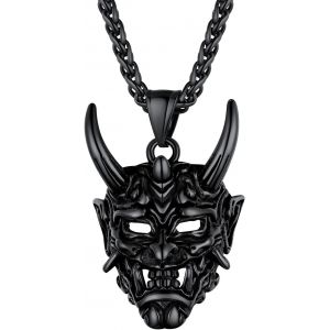 Eryi-Collier/Bracelet Homme Acier/Plaqué Or/Argent 925 Pendentif Tête De Mort Crâne Gotique Avec Chaîne En Métal/Corde Bijoux Punk Style Pour Femme Garçon - Personnalisable - Neuf