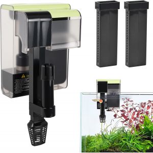 Letnerny-Filtre Aquarium 450l/H, Filtre Extérieur Aquarium Avec Uv, 4-En-1 Filtre À Accrocher Réglable, Ultra-Silencieux, Circulation D'oxygène, Hang On Filtre Pour Aquariums 10-100l - Neuf