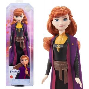ERYI-Disney La Reine Des Neiges 2 Poupée Anna Avec Tenue Emblématique, Chaussures, Jupe, Cape En Tissu Et Accessoires, Jouet Enfant, Dès 3 Ans, Hlw50 - Neuf