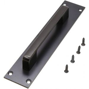 Poignées De Porte Coulissante,Poignée De Porte Montée En Surface ,Ensemble De Plaque De Poussée,Bouton De Porte Placard D'Armoire Poignée De Porte Placard En Métal Avec Vis,Noir - Neuf