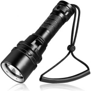 Lampe Torche De Plong&eacute;e, Lampe De Plong&eacute;e Sous-Marine Rechargeable, Lampe Torche De Plong&eacute;e Sous-Marine, 2000 Lumens, &Eacute;tanche &Agrave; 80 M&egrave;tres (Noire) (1 Pi&egrave;ce) - Neuf