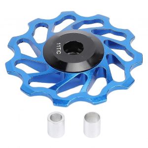 Roue de poulie de roulement en céramique de vélo alliage d'aluminium rotation en douceur 11T poulie de roue de roulement en céramique bleue - Neuf