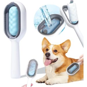Kalanka-Brosse Reservoir Eau Chat, Peigne D'épilation Pour Animaux De Compagnie, 19 Cm Brosse Nettoyage Eau Chat, Brosse Pour Chien Et Chat, Brosse Chat Autonettoyante, Pour Massage, Soin Et Épiler - Neuf