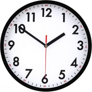 ChenQuanSarl-Horloge Murale Moderne Pour Cuisine - Silencieuse - Analogique - Ronde - Quartz - Noire - Fonctionnement &Agrave; Piles - Sans Tic-Tac - Pour Salle De Bain, Bureau, Garage, &Eacute;cole - Neuf