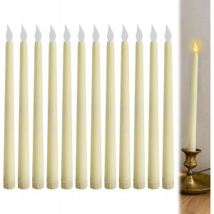 12 Pi&egrave;ces Bougie LED Flamme Vacillante, Bougies &agrave; LED Fausse Bougie, Flamme Lumi&egrave;re Chaude Vacillante Pour Maison, &eacute;glise, F&ecirc;te, No&euml;l D&eacute;coration - Neuf