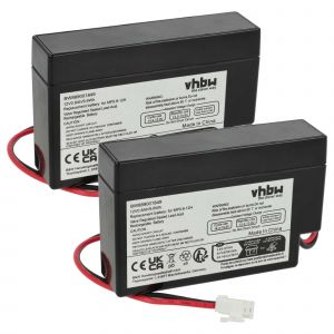 vhbw 2x Batterie remplacement pour MP0.8-12H pour divers appareils (800mAh, 12V, AGM, connecteur JST) 6x cellules - Neuf