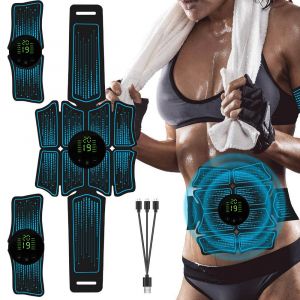 Ceinture De Massage Abdominal Ems Pour La Maison Et Le Fitness En Ext&eacute;rieur, Patch Musculaire Ems Pour La Sant&eacute; Abdominale, Bleu - Neuf